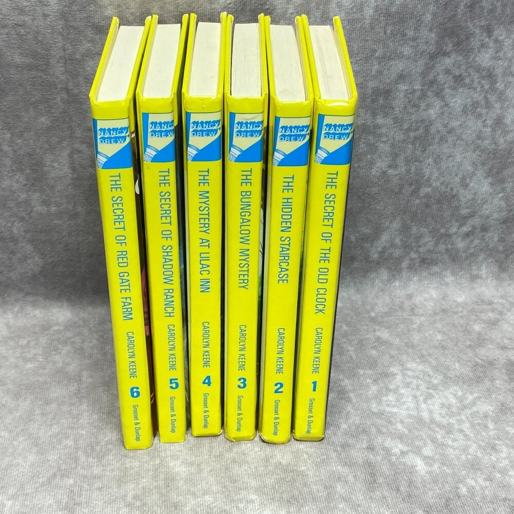Nancy Drew Mystery Stories Set Of 6 Books Carolyn Keene Grosset & Dunlap
